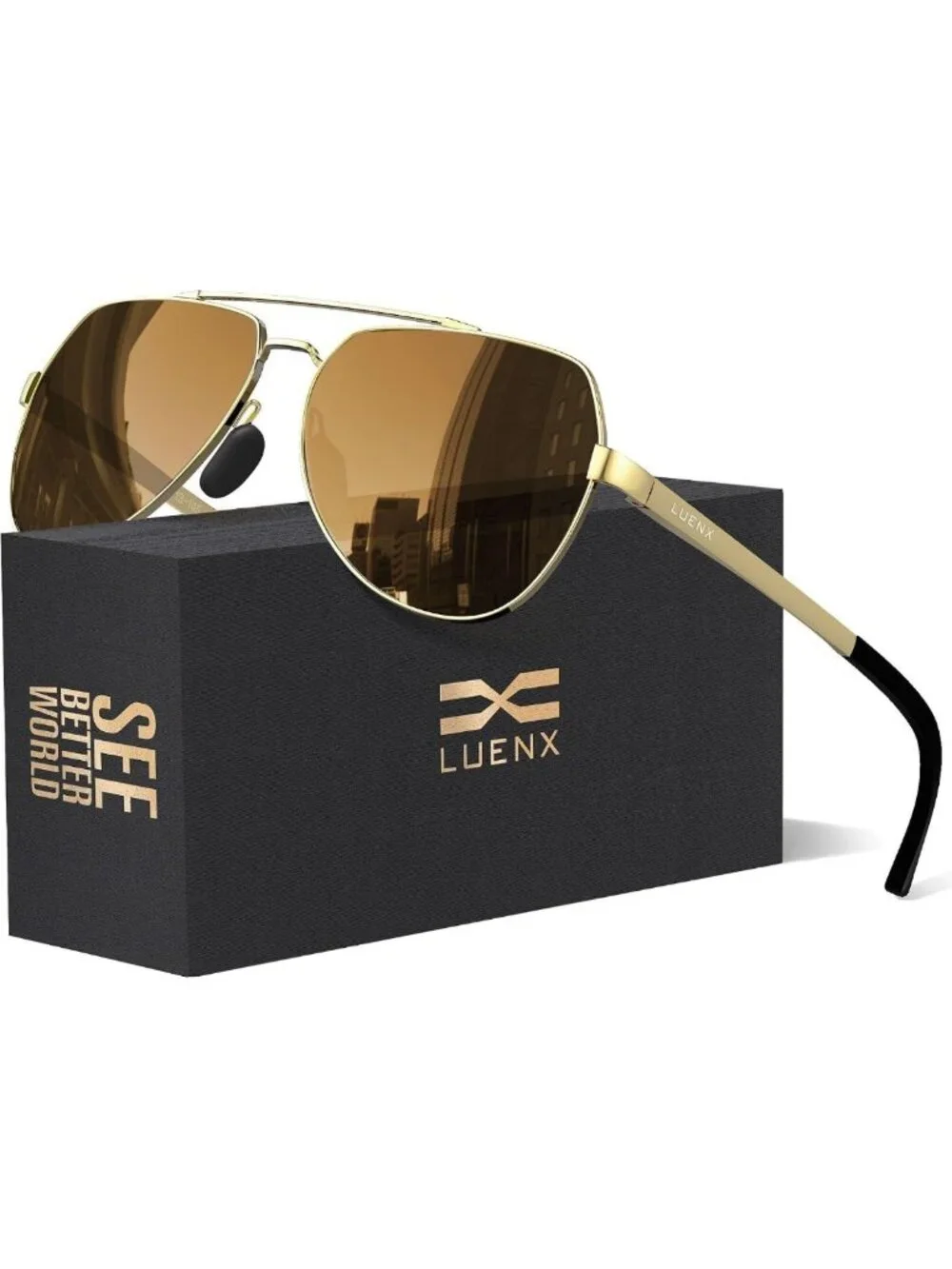 Classic Polarized Aviator Sunglasses for Men & Women | UV400, Lightweight